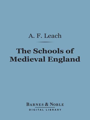 cover image of The Schools of Medieval England (Barnes & Noble Digital Library)